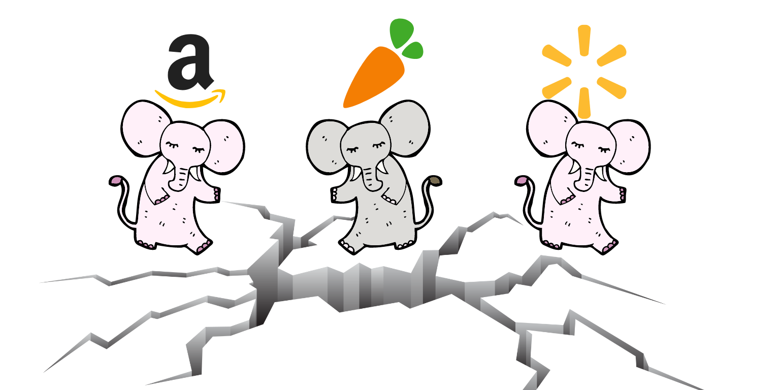 When Elephants Dance: A Grocery War of Intelligence