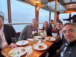 Dinner on a boat